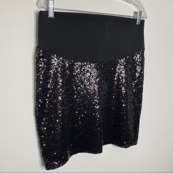PinkBlush Black Sequin Skirt - Picture 3 of 7
